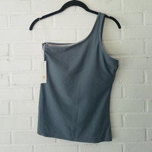 Fierce & Regal NWT $125 Blue One shoulder 6 Tank